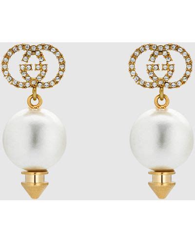 gucci pearl earrings gg|gucci pearl earrings dupe.